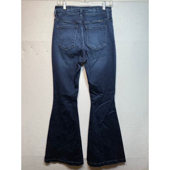 Kancan Jeans High Rise Super Flare Jeans, Dark Wash, Size 11 - Picture 2 of 6